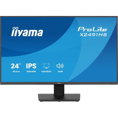 21. iiyama ProLite X2491HS-B1 monitor komputerowy 60,5 cm (23.8") 1920 x 1080 px Full HD LCD Czarny