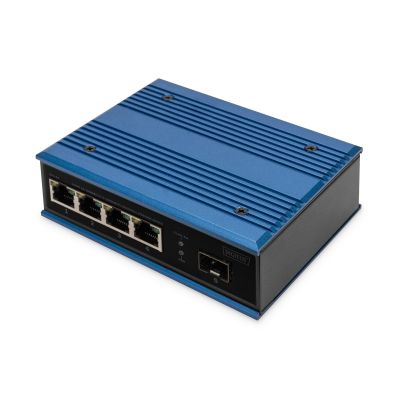 6. Przemysłowy switch 4x 100 Base-TX + 1x uplink 100Base-FX (bez modułu) DIN rozszerzony zakres temp.
