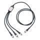 TROIKA DREIZACK PRO kabel USB 1,2 m USB C USB C/Micro USB-A/Lightning 100 W Czarny, Szary