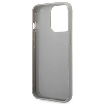 7. Etui Karl Lagerfeld Karl Lagerfeld Monogram Iridescent na iPhone 14 Pro - srebrne