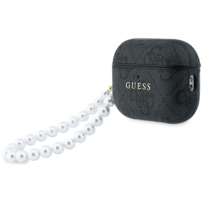 3. Etui Guess 4G Pearl Strap na AirPods Pro 3 - czarne