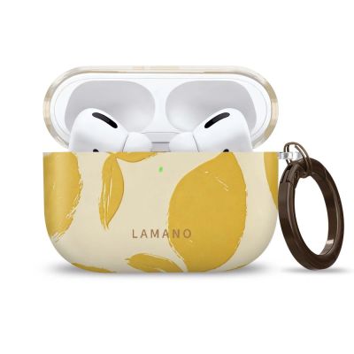 2. Etui Tech-Protect Lamano na AirPods Pro 3 - żółto-białe