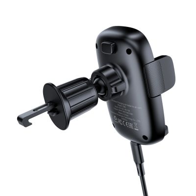 4. Uchwyt samochodowy Acefast D48 z ładowarką bezprzewodową na kratkę nawiewu - czarny