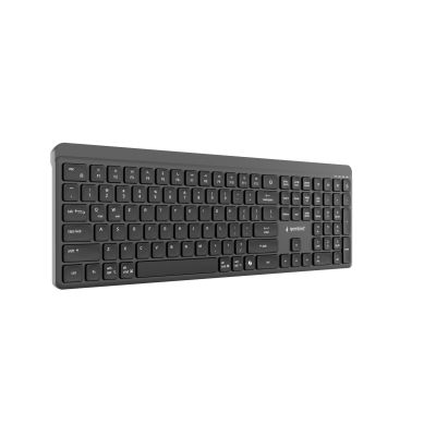4. GEMBIRD BEZPRZEWODOWY ZESTAW KLAWIATURY + MYSZ SLIM PRO BUSINESS, DUAL MODE, 2,4 GHZ + BT, UKŁAD US, KOLOR CZARNY