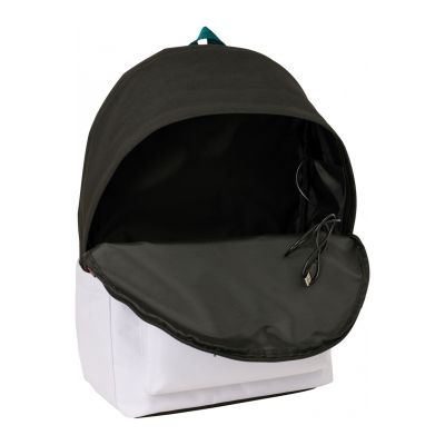 11. Real Madryt plecak sportowy z USB i z miejscem na laptopa double backpack 612554820