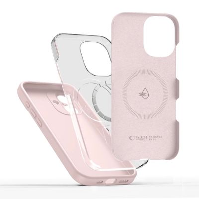 4. Etui Tech-Protect Silicone MagSafe na iPhone 17 - różowe