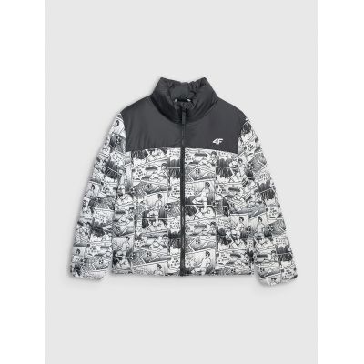 9. Kurtka puchowa z wypełnieniem syntetycznym chłopięca 4F 4FJRAW25TDJAM0749-10A