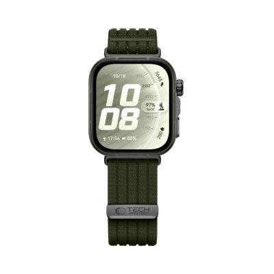 3. Pasek Tech-Protect Nylon an Huawei Watch Fit 3 / 4 / 4 Pro / 5 / 5 Pro - zielony