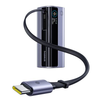 2. Powerbank Baseus EnerGeek GR11 10000mAh 100W ze zwijanym kablem - szary