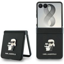 Etui Karl Lagerfeld Karl&Choupette Saffiano Pins na Samsung Galaxy Z Flip 8 - czarne