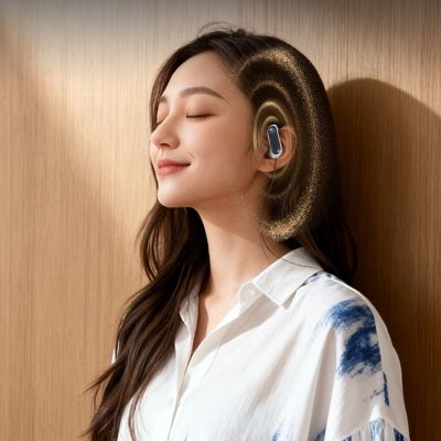 6. Słuchawki Dudao U17Z Bluetooth 5.3 OWS z zausznikami - czarne