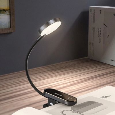 9. Baseus mini lampka lampa LED z klipsem szary (DGRAD-0G)