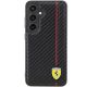 3. Etui Ferrari Carbon Printed Line na Samsung Galaxy S24+ - czarne