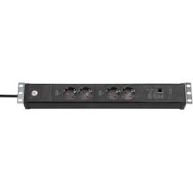 Listwa zasilająca brennenstuhl Premium-Web-Line V3 - do montażu w szafie serwerowej - Ethernet - Złącza wyjściowe: 4 - 48,3 cm (19") - 3,0 m Przewód