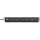 Listwa zasilająca brennenstuhl Premium-Web-Line V3 - do montażu w szafie serwerowej - Ethernet - Złącza wyjściowe: 4 - 48,3 cm (19") - 3,0 m Przewód