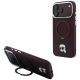 Etui Karl Lagerfeld with Ring Stand 360 Karl Head Pin MagSafe na iPhone 18 Pro Max / 17 Pro Max - burgundowe