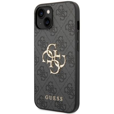 2. Etui Guess 4G Big Metal Logo na iPhone 15 - szare