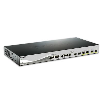 D-Link DXS-1210-12TC/E łącza sieciowe Zarządzany L2 10G Ethernet (100/1000/10000) 1U Czarny, Srebrny