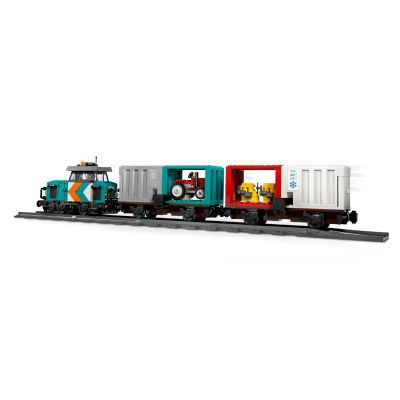 5. LEGO City 60509 - Portowy pociąg towarowy, dźwig i ciężarówka