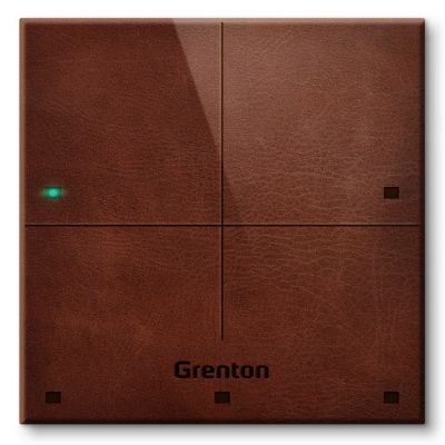 2. Grenton Panel dotykowy/ 4 pola dotykowe/ TF-Bus/ ciemny, wykonany z naturalnej skóry front