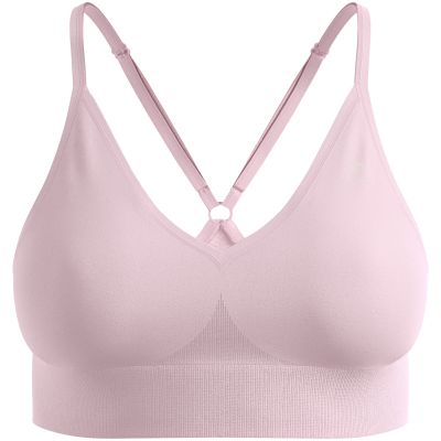 Biustonosz sportowy damski ODLO Sport bra SEAMLESS LOW - PADDED różowy