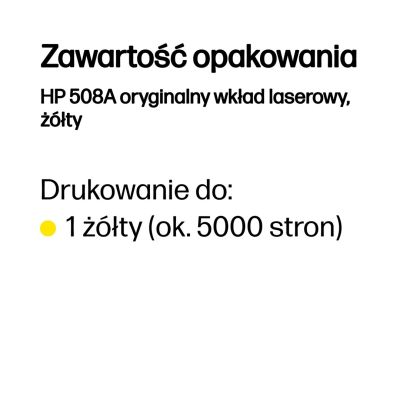 13. TONER CARTRIDGE 508A YELLOW/.