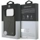 8. Etui Mercedes Leather Large Laurel Leave MagSafe na iPhone 17 Pro - czarno-szary