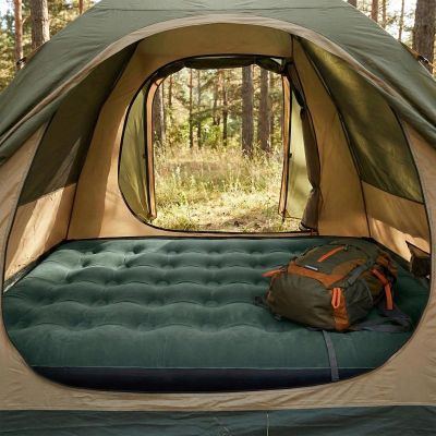 4. MATERAC FLOKOWANY 2-OSOBOWY ZIELONY 191x137x22CM 24644