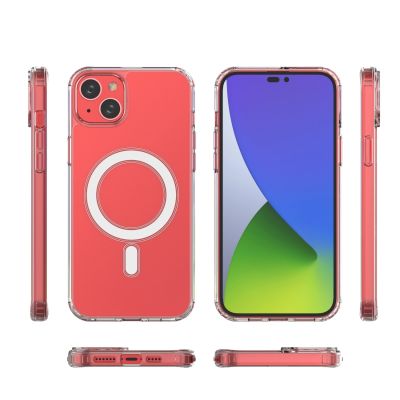 5. Etui magnetyczne Clear Magnetic Case z MagSafe do iPhone 15 Plus - przezroczyste