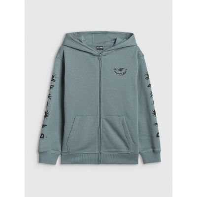 9. Bluza dresowa loose z kapturem chłopięca 4F 4FJRSS26TSWSM3052-46S