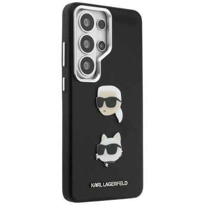 4. Etui Karl Lagerfeld Saffiano Double Heads Metal na Samsung Galaxy S26 Ultra - czarne