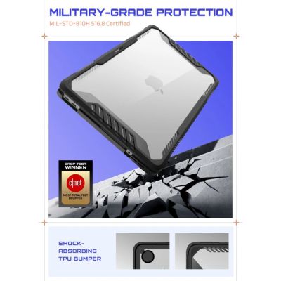 4. Etui Supcase Unicorn Beetle Pro na MacBook Neo 13" 2026 - przezroczysto-czarne
