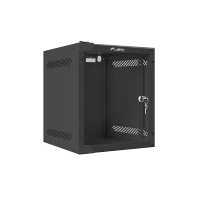 12. Szafa jednosekcyjna Lanberg WF10-2306-10B (6U; 329mm / 280mm / 310 mm; wisząca; Szklane; 10"; kolor czarny)