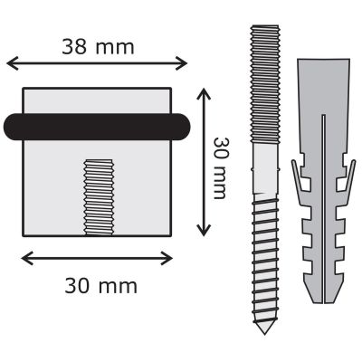 5. ODBÓJ DRZWIOWY 30/30 MM STAL NIERDZEWNA SATYNA  KOWALSKI