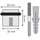 5. ODBÓJ DRZWIOWY 30/30 MM STAL NIERDZEWNA SATYNA  KOWALSKI