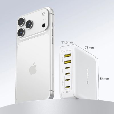 15. Stacja ładująca Baseus EnerFill FH21 120W 4xUSB-C + 2xUSB-A - biała