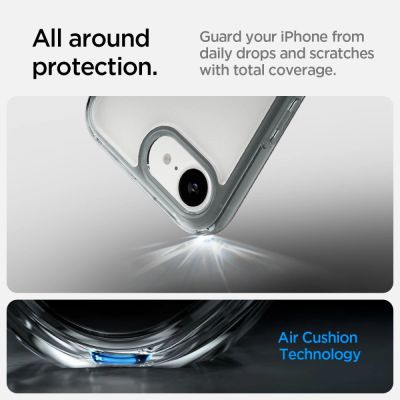14. Etui Spigen Ultra Hybrid na iPhone 16e / 17e - szare