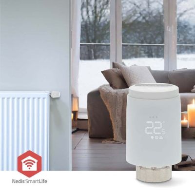 5. Inteligentny termostat grzejnikowy ZigBee Nedis SmartLife ZBHTR20WT