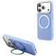 Etui Guess Ring Stand 360 Grained Classic Logo MagSafe na iPhone 18 Pro Max / 17 Pro Max - jasnoniebieskie