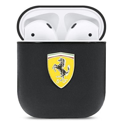 2. Etui Ferrari On Track Leather na AirPods 1/2 - czarne
