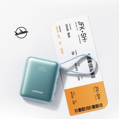 10. Powerbank Joyroom JR-PBF2722,5W10000mAh z dwoma wbudowanymi kablami- niebieski