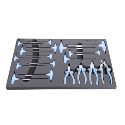 UNIOR Zestaw kluczy na wkładce szczypce klucze T