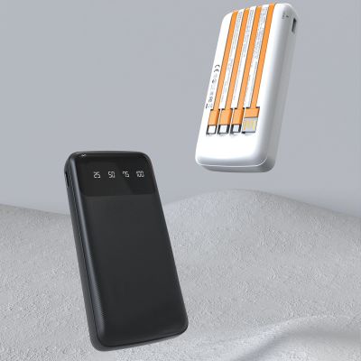 5. Dudao K6Pro uniwersalny powerbank 10000mAh z kablem USB, USB Typ C, Lightning czarny (K6Pro-black)
