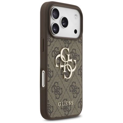 4. Etui Guess 4G Big Logo do iPhone 17 Pro - brązowe