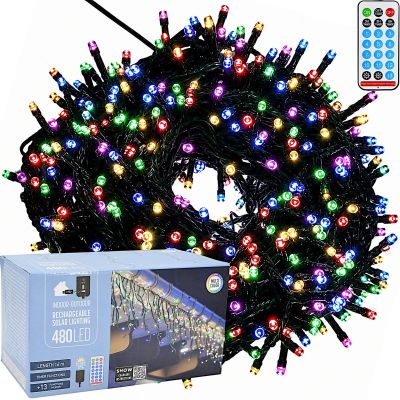 SOLARNY ŁAŃCUCH ŚWIETLNY 480 LED 13 FUNKCJI USB MULTIKOLOR