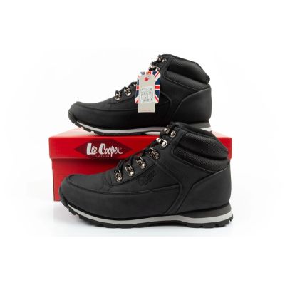 10. Lee Cooper buty sportowe męskie zimowe trekkingowe za kostkę czarne