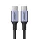 Kabel Ugreen US316 70427 USB-C - USB-C PD QC FCP 100W 5A 480Mb/s 1m - szary