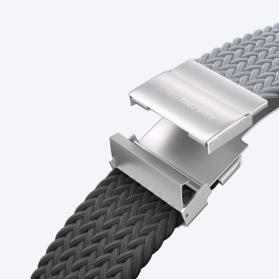 5. Zestaw 2 pasków AMAZINGTHING Blend Band do Apple Watch 45 / 46 / 49 mm - szaro-czarny / szary