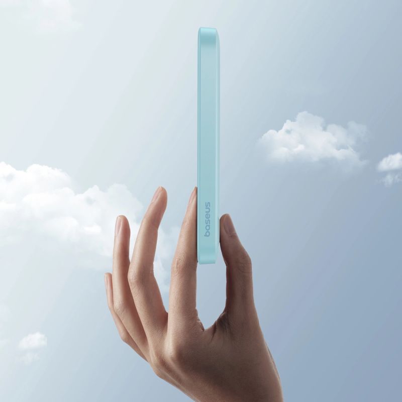 10. Mini powerbank Baseus 5000mAh 20W + kabel USB-C (20V/3A) - niebieski