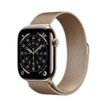Apple Watch Series 11• GPS + Cellular 46mm Złota tytanowa koperta ze złotą pętlą Milanese - M/L